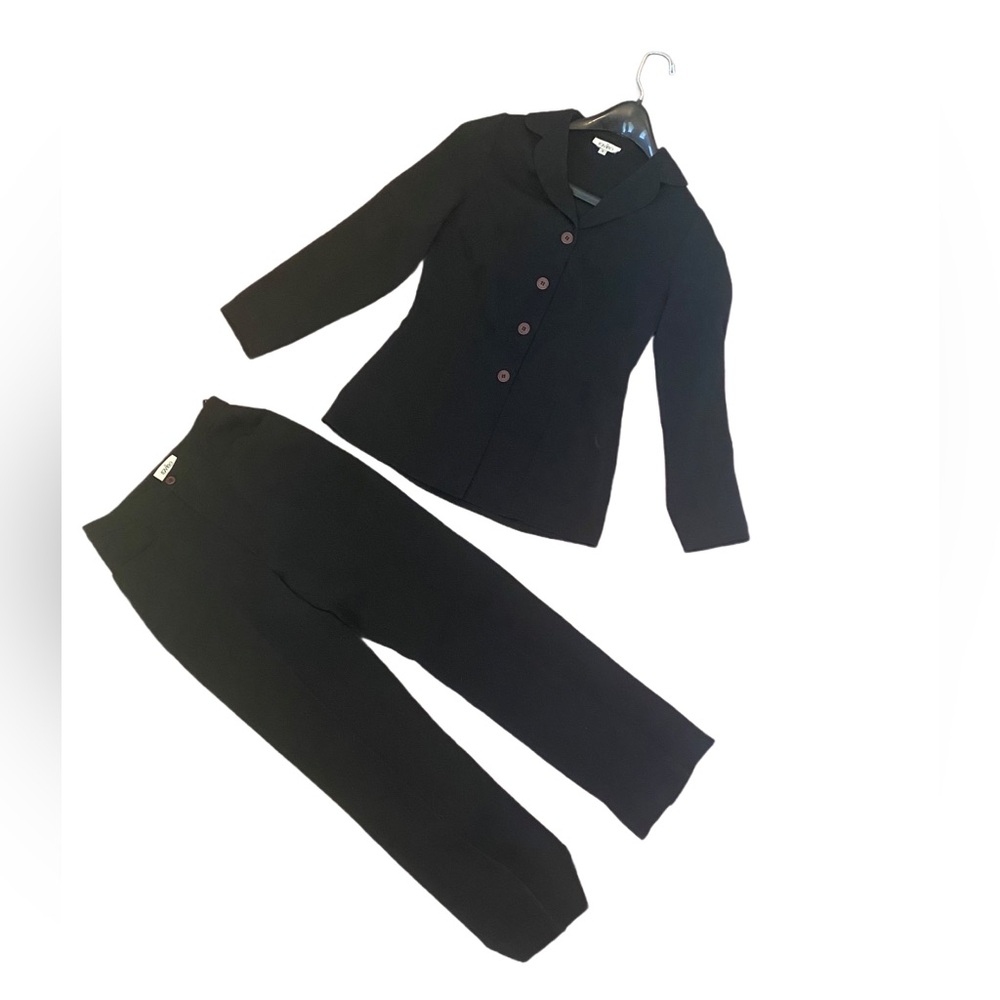 Rovine Black Two-Piece Pant Suit Set Size S